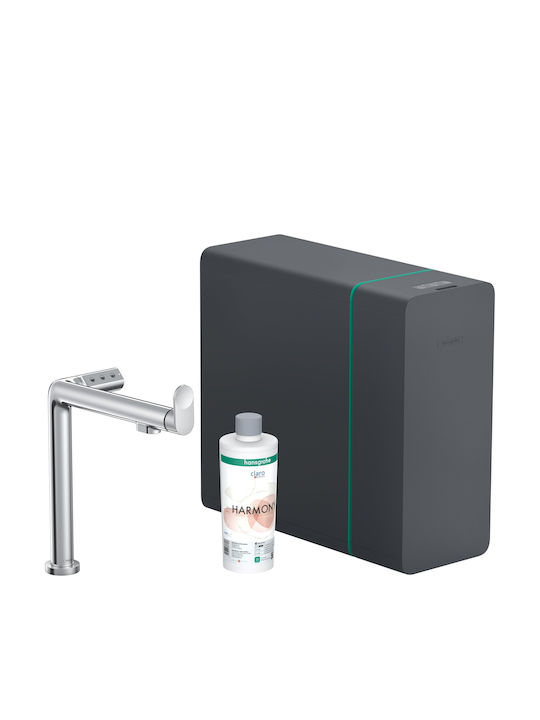 Hansgrohe Μπαταρία Κουζίνας Πάγκου με Ντουζ Ασημί