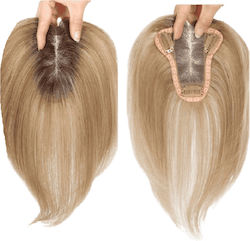 Haarverlängerung mit Menschliche Haar in Dunkelheit Blond Farbe 25.4cm Topper Toupé