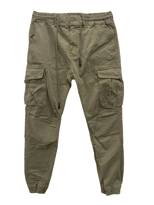 Ansin Ansin Herrenhosen Cargo Elastisch Khaki