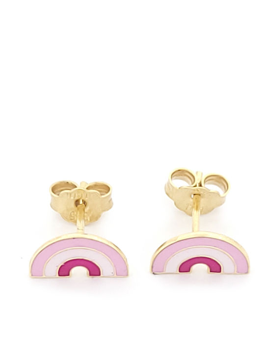 Kids Stud Earrings Made of 9K Gold