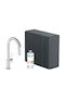 Hansgrohe Aqittura M91 Μπαταρία Κουζίνας Πάγκου με Αποσπώμενο Ντουζ Ασημί
