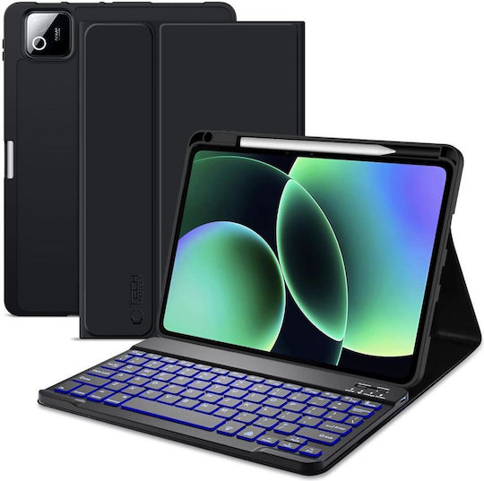 Tech-Protect Flip Cover mit Tastatur Schwarz für Xiaomi Pad 7 / 7 Pro / 8 / 8 Pro