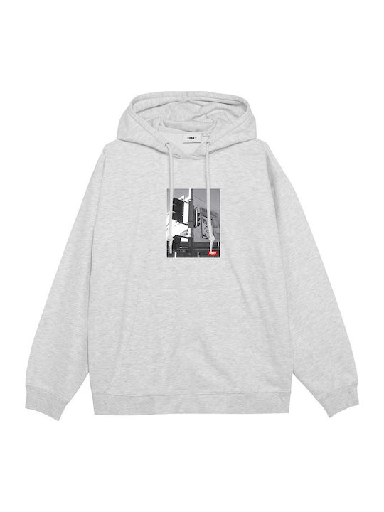 Obey Sweatshirt with Hood Grey Heather