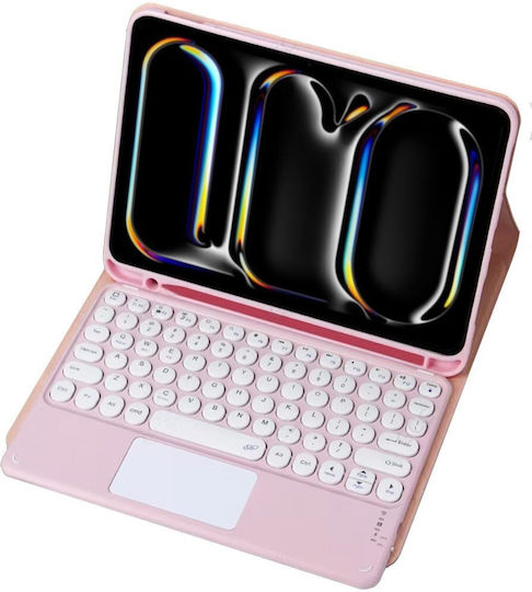 Husă Cu Tastatură Bluetooth Touchpad Ipad Pro 11 Gen5 Roz