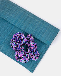 Scrunchy Samt Größe One Size Blau Lila Druck