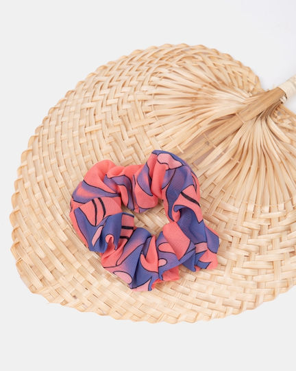 Rock Club Scrunchie Coral Blue