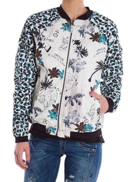 Damen Bomber Jacke Weiß SWR1757N-Weiß