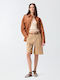 Women's Linen Bermuda Beige