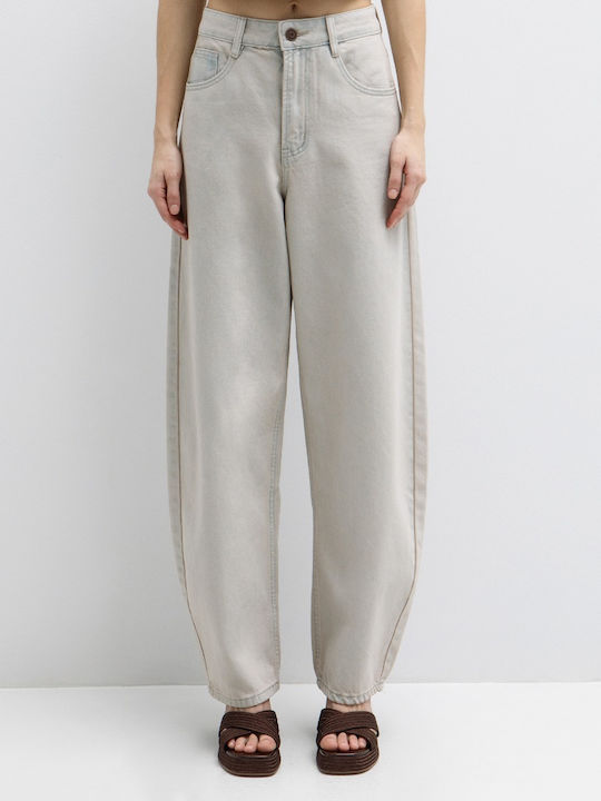 High Rise Women's Jean Pants Gray
