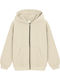 Kinder-Sweatshirt Strickjacke mit Kapuze Beige