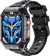 Cubot X1 Aluminium Smartwatch mit Herzfrequenzsensoren Schwarz