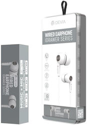 Devia Idrawer Series Căști Cu Fir Alb 8 Bucăți/Set