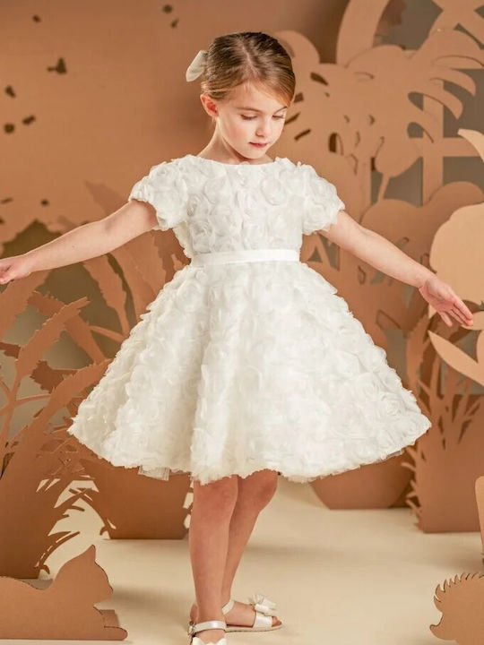 Baby Bloom Ροζ Φόρεμα Βάπτισης από Τούλι