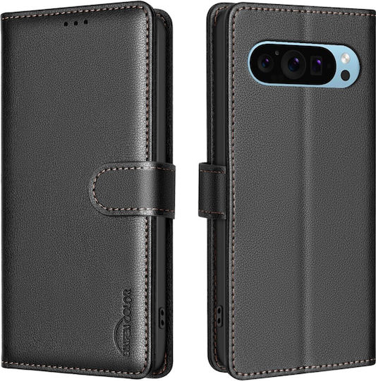 Binfen Series 12 Wallet Leather Black for Google Pixel 9 / 9 Pro