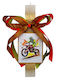 Handmade Flat Scented Racing Rider Motorcycle Candle Frame 25 Cm