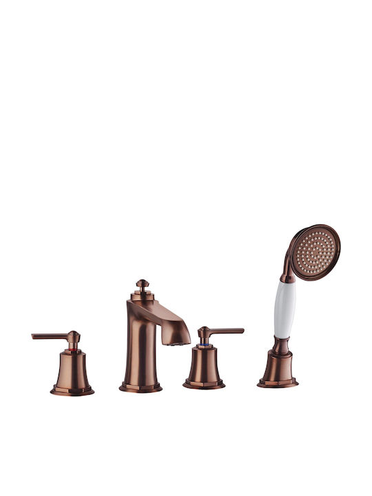 Omnires Mischung Badewanne Thermostatische Komplettes Set Kupfer