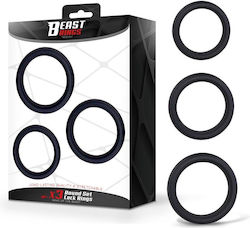Set 3 Penis Rings Silicone S M L