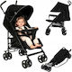 Lionelo Elia Regenschirm Kinderwagen Für Alter 6+ Monate Schwarz Onyx