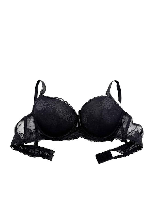 Harvest & Cloud Black Bra with Light Padding