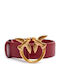 Leather Women's Belt Red