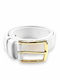 Leather Women's Belt White