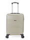 Benzi Reisekoffer Hart Beige mit 4 Räder Höhe 55cm