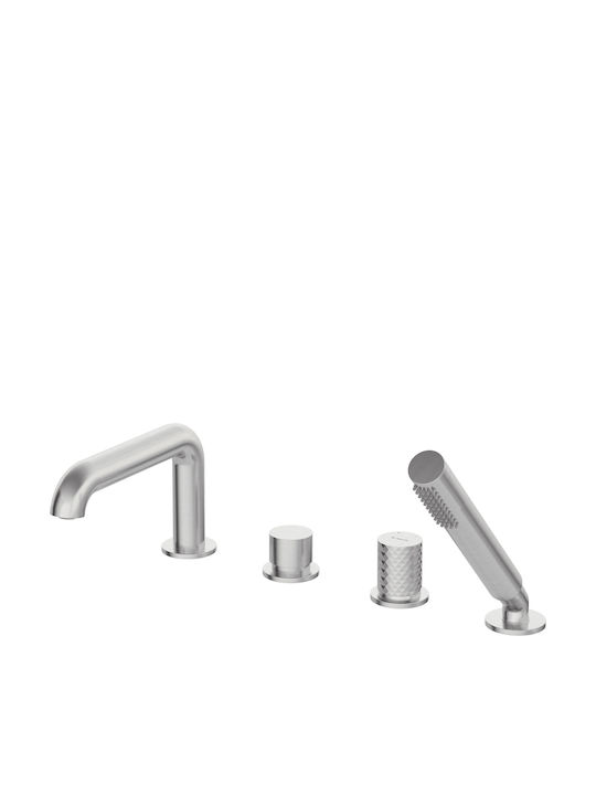 Deante Thermostatic Bathtub Mixing Faucet Complete Set Gray