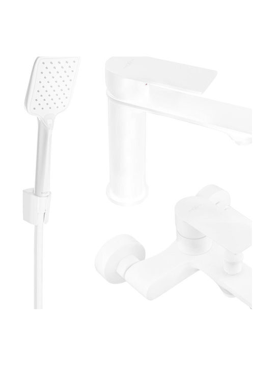 Mexen Mischung Badewanne Komplettes Set Weiße