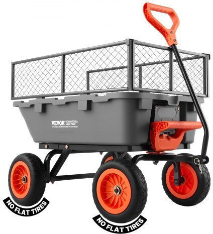 Dump Garden Cart for Log Transport Plastic with Maximum Load Capacity 362kg