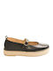 Leather Women's Espadrilles in Black Colour