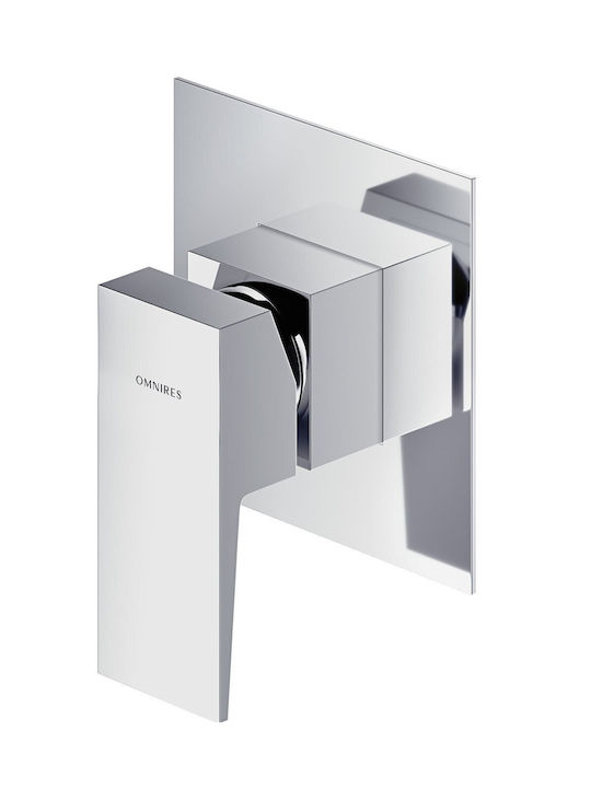 Omnires Eingebaute Wasserhähne Mixer & Versorgungsset für Dusche Silber