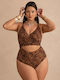 One Piece Swimsuit For Large Bust Animal Print Leo