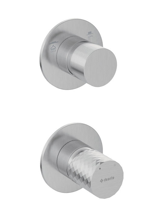Deante Built-in Mixer And Diverter Set For Gray Shower