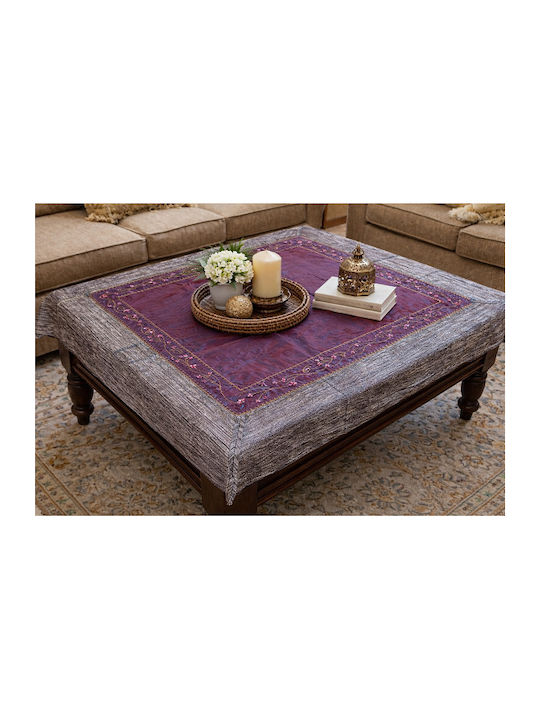 Limneos Limneos Tischdecke Lila-Silber 120x120cm