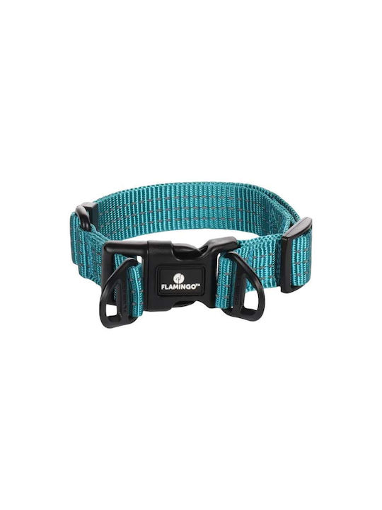 Flamingo Dog Collar Zorba Turquoise Large 45-65cm X 32mm