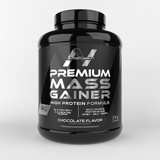 Nutriyummy Premium Mass Gainer Whey Protein with Creatine & Chocolate Flavor 3kg