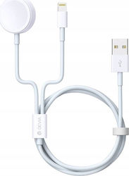 Usb Cable Devia Cable Cord Iphone Apple Watch White 2in1 1.2m Usb Cable Devia Cable Cord Iphone Apple Watch White 2in1 1.2m