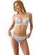 Promise Lace Underwear Set Bra with Slip Light Blue
