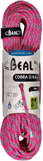 Beal Golden Dynamisch Kletterseil mit Länge 70m Rosa