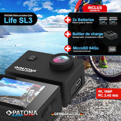 Patona Life SL4 3K 4K Ultra HD Underwater (With Case) Batteries + Dual Charger + 64GB Card + Accessories