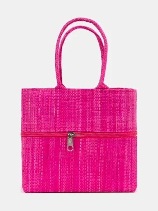 Rock Club Straw Women's Handbag Fuchsia