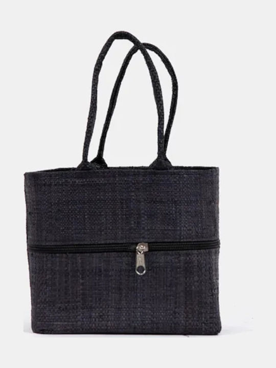 Rock Club Straw Women's Black Handbag