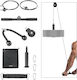 Vevor Pulley System 1 Piece Lat Pulley Lifting System Gym Pulley Attachment Two Steel Cables Short Bar Double Grip Handles Cable Machine Biceps Shoulders Back Capacity Up To 127 Kg