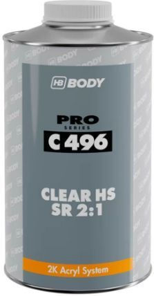 Hb Body C496 Clear Hs Sr 2:1 Acrylic Varnish 2k High Solid Scratch Resistant Properties 1l