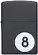 Αναπτηρας Βενζινης Zippo 28432 Eight Ball Μαυρο Ματ