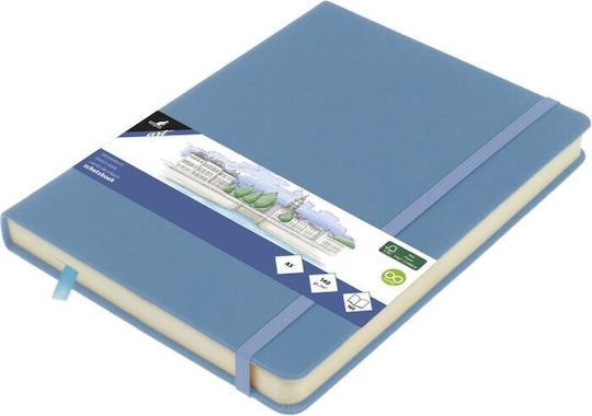 Sketchbook A5 Sky Blue 140gr 160 Pages Elastic Hard Cover Kangaro