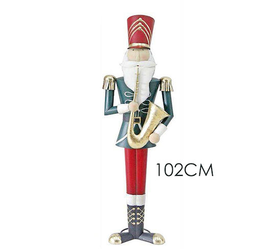 Weihnachtsmann Saxophon Dekorativ Grüner 102cm