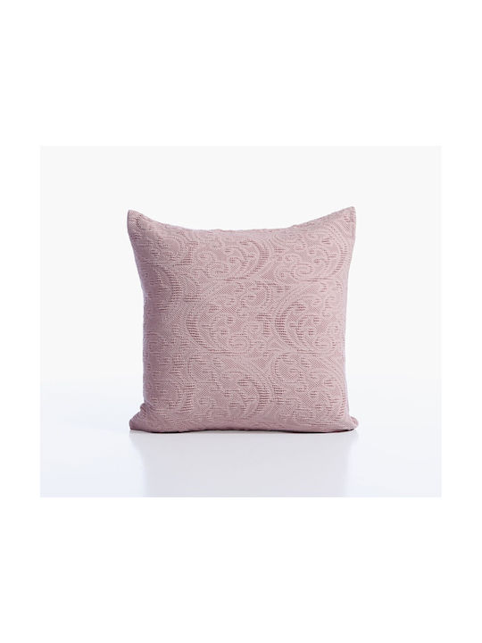 Nef-Nef Homeware Διακοσμητική Μαξιλαροθήκη Mirelle από 100% Βαμβάκι Μωβ 50x50εκ.