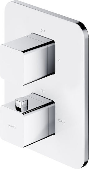Omnires Built-in Faucet Mixer for Shower White