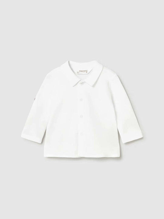 Mayoral Kids Long-sleeved One-color Shirt White